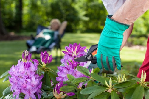 Landscapers Hayes team following health and safety procedures